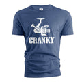 Men's Funny Fishing T-shirt Cranky reel papa dad grandpa product image 1