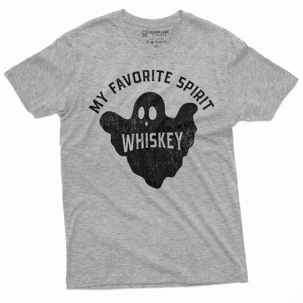 Men's Funny Halloween T-shirt my favorite spirit is Whiskey product image 5