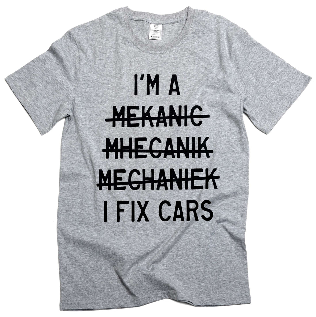 Men's funny mechanic T-shirt I fix cars garage papa dad product image 5