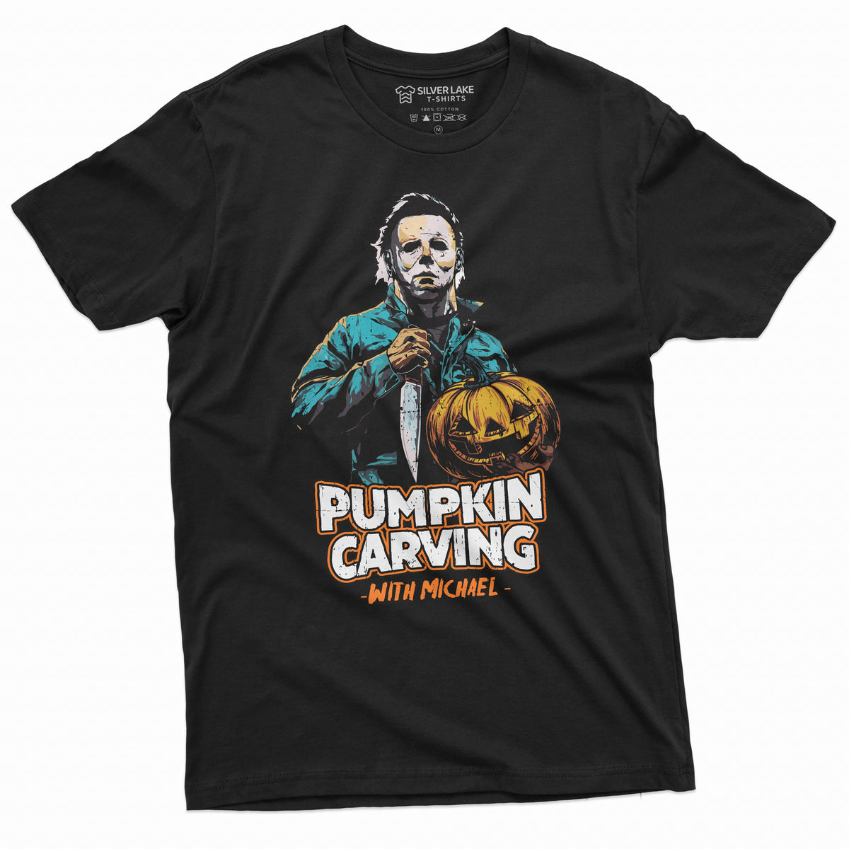 Halloween Horror Movie T-shirt Pumpkin Carving Mens Costume product image 9