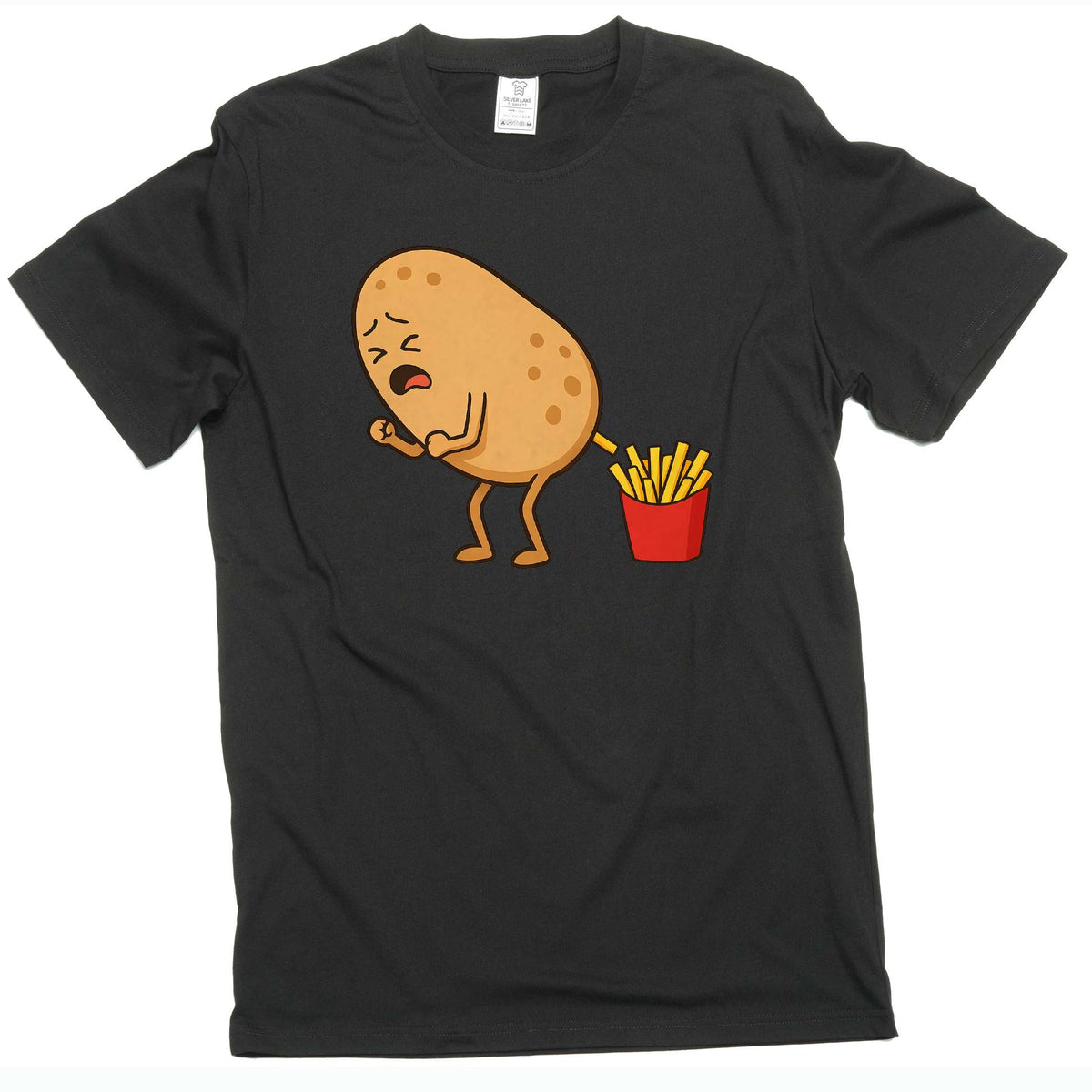 Men's Funny fried potato T-shirt how to make fries foodie product image 2