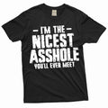 Men's Funny nicest ahole T-shirt humorous tee shirt gift product image 1
