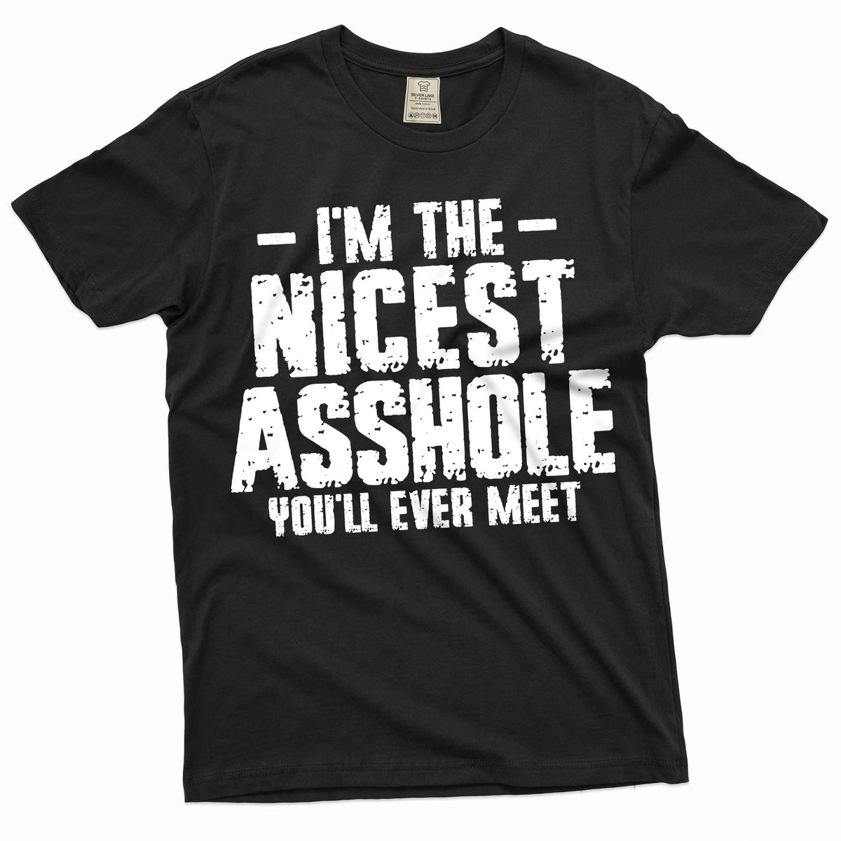 Men's Funny nicest ahole T-shirt humorous tee shirt gift product image 1