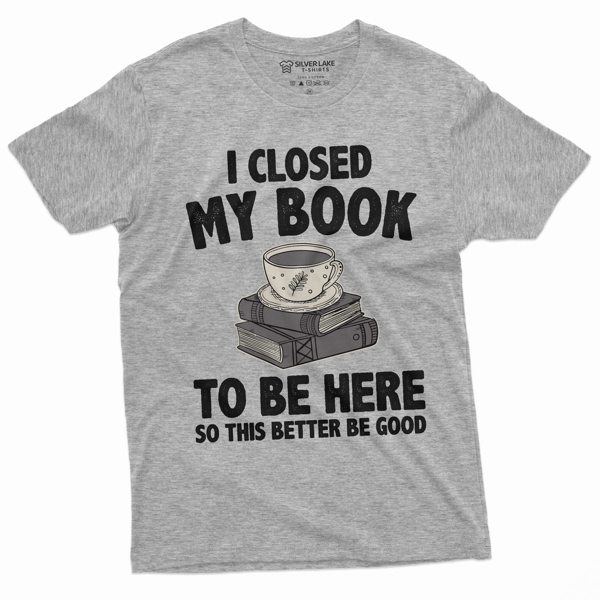 I closed my book T-shirt funny reading gift tee shirt back product image 5