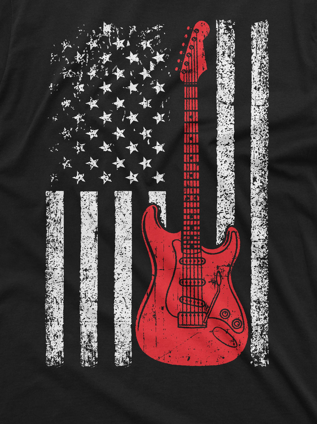 guitar usa flag t-shirt country music band gifts guitarists product image 2