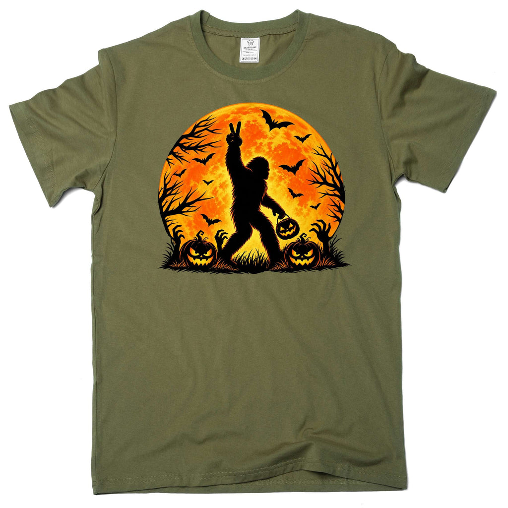 Bigfoot Halloween Shirt Sasquatch Pumpkin Full Moon Spooky product image 4