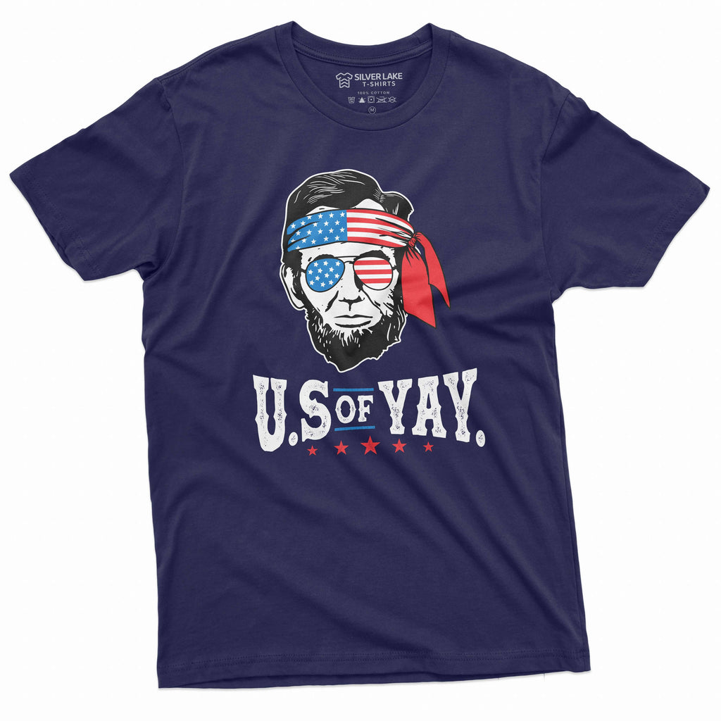 Men's 4th of July Abraham Lincoln T-shirt Patriotic U.S of product image 3