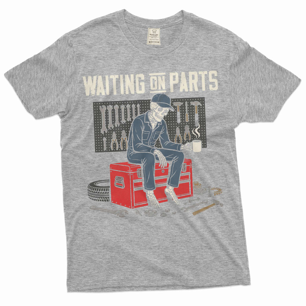 Waiting on Parts Shirt, Funny Mechanic Auto Gift, Garage Tee product image 5