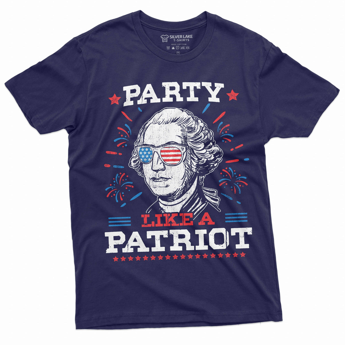 Men's Party like a patriot George Washington T-shirt USA product image 3