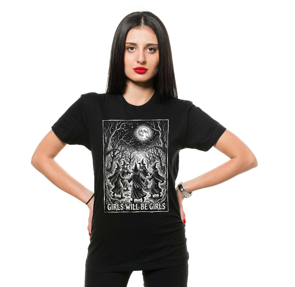 Girls Will Be Shirt Witch Coven Halloween Gothic Moon product image 2