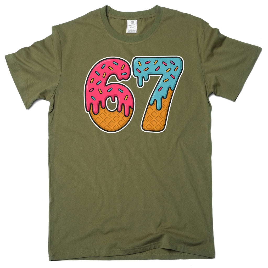 Men's Funny Six Seven 67 Internet meme T-shirt school product image 1