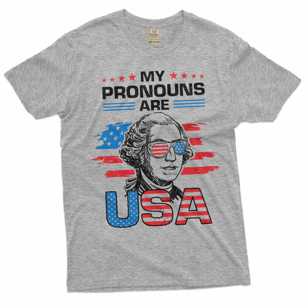 Men's my pronouns are USA Funny patriotic T-shirt product image 5