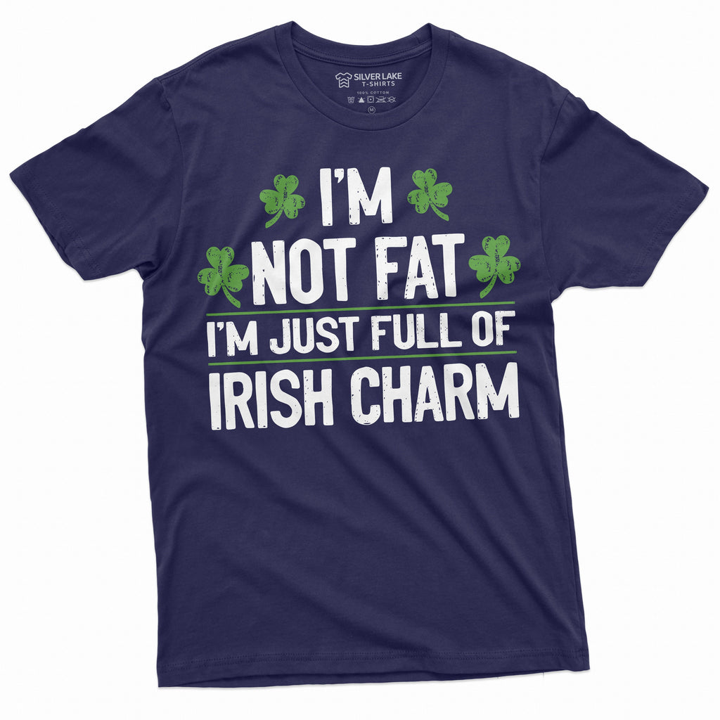 Men's Plus size funny shirt St. Patrick's day I am not fat product image 3