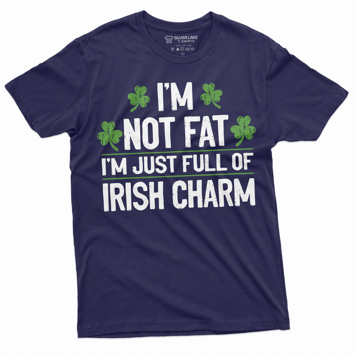 Men's Plus size funny shirt St. Patrick's day I am not fat product image 3