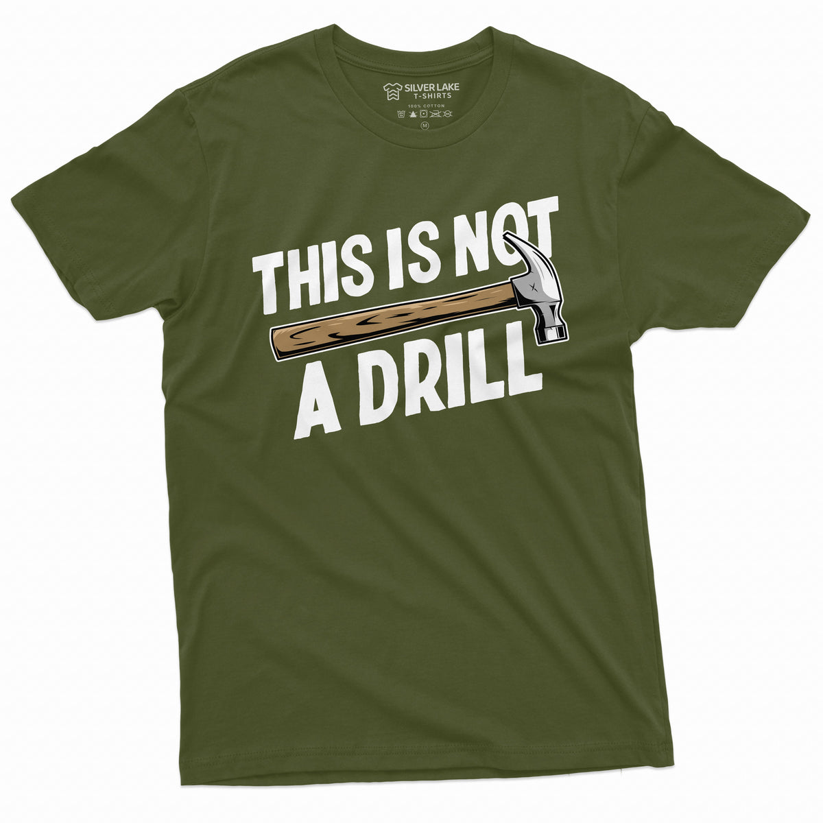 Funny This is not a drill T-shirt Hammer Humor Mens Tee product image 10