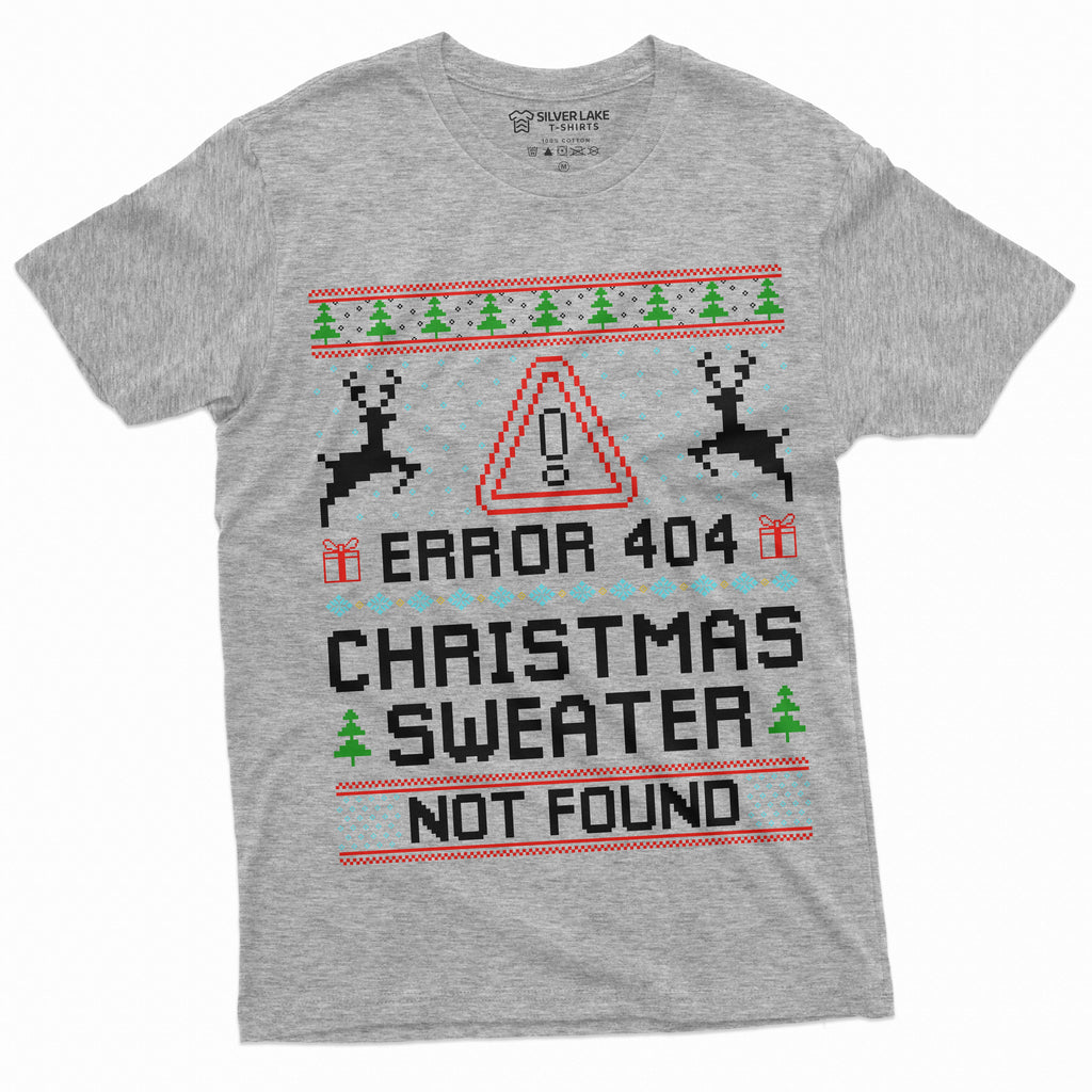 Christmas Ugly Sweater T-shirt Funny Programmer Error 404 product image 5