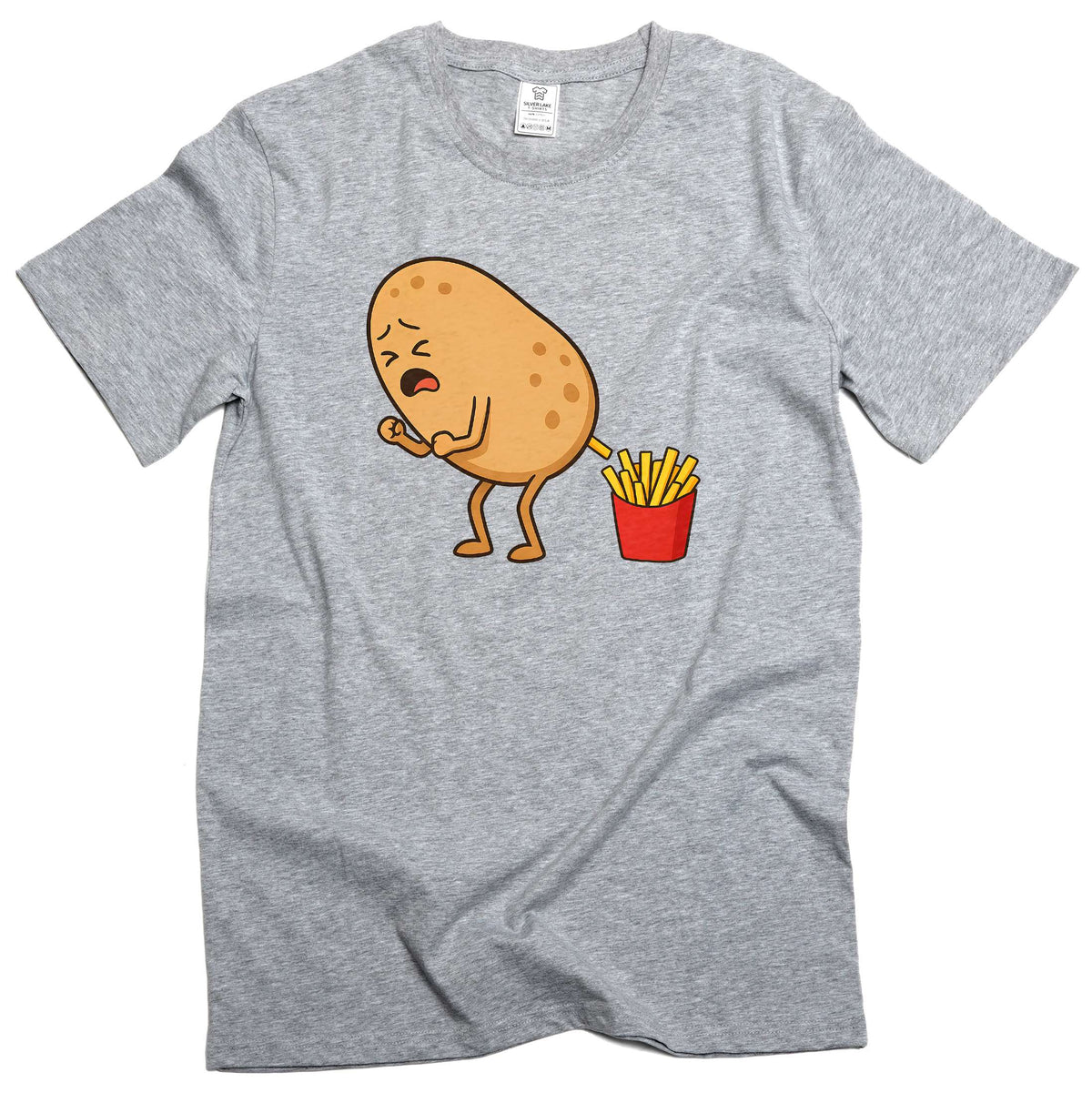 Men's Funny fried potato T-shirt how to make fries foodie product image 5