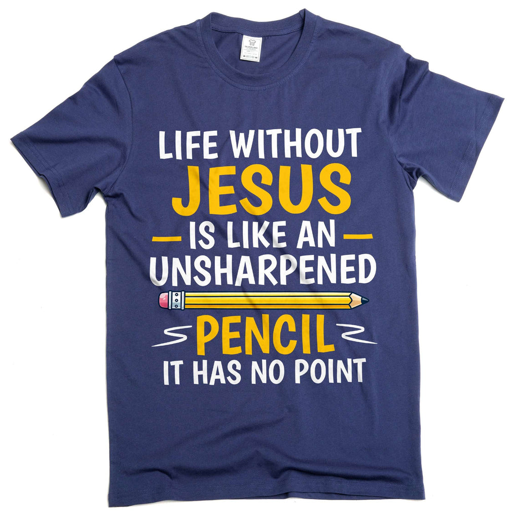 Men's Life Without Jesus T-shirt Christian Gifts Religious product image 3