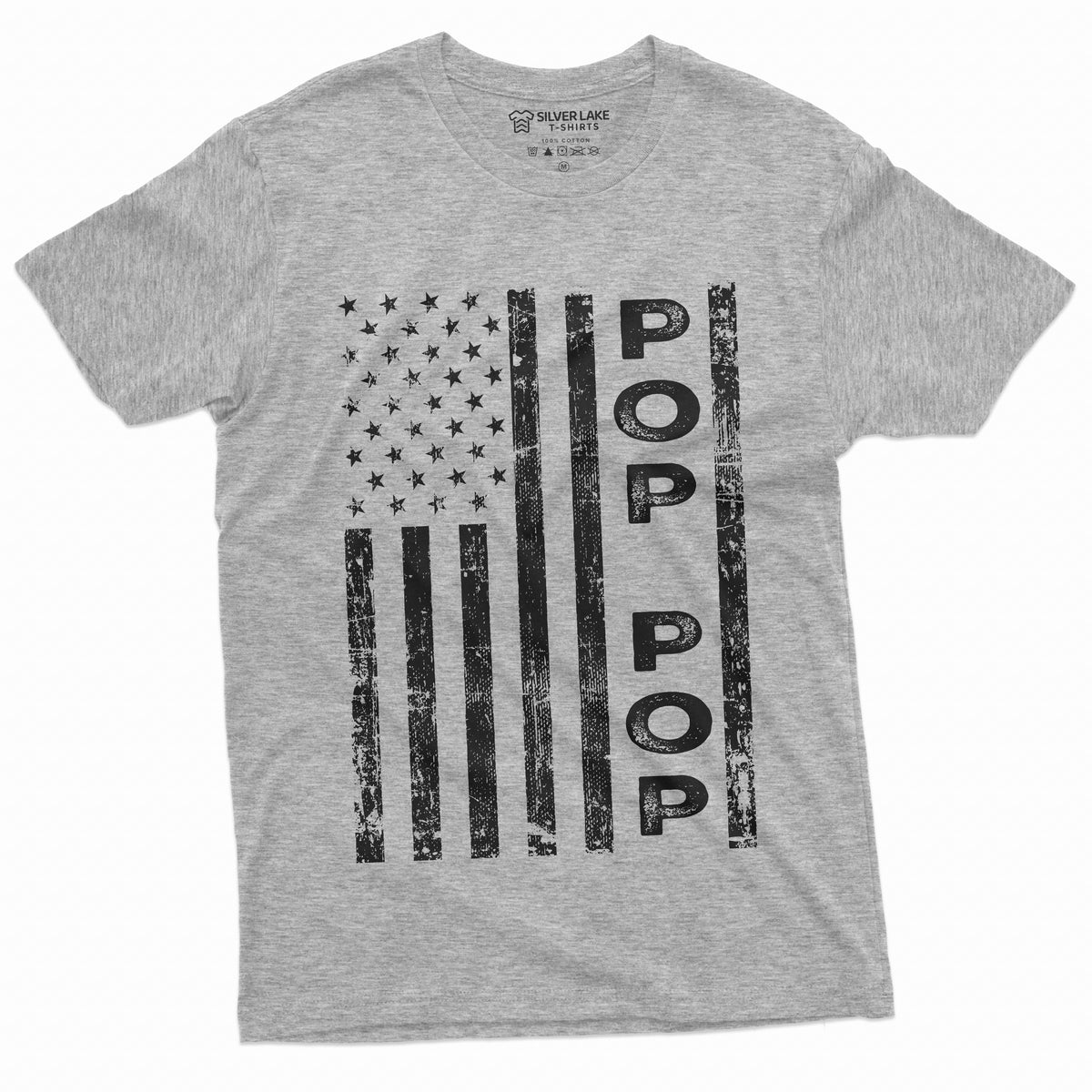Men's Pop US flag Tee Shirt Poppop Fathers day 4th of July product image 13