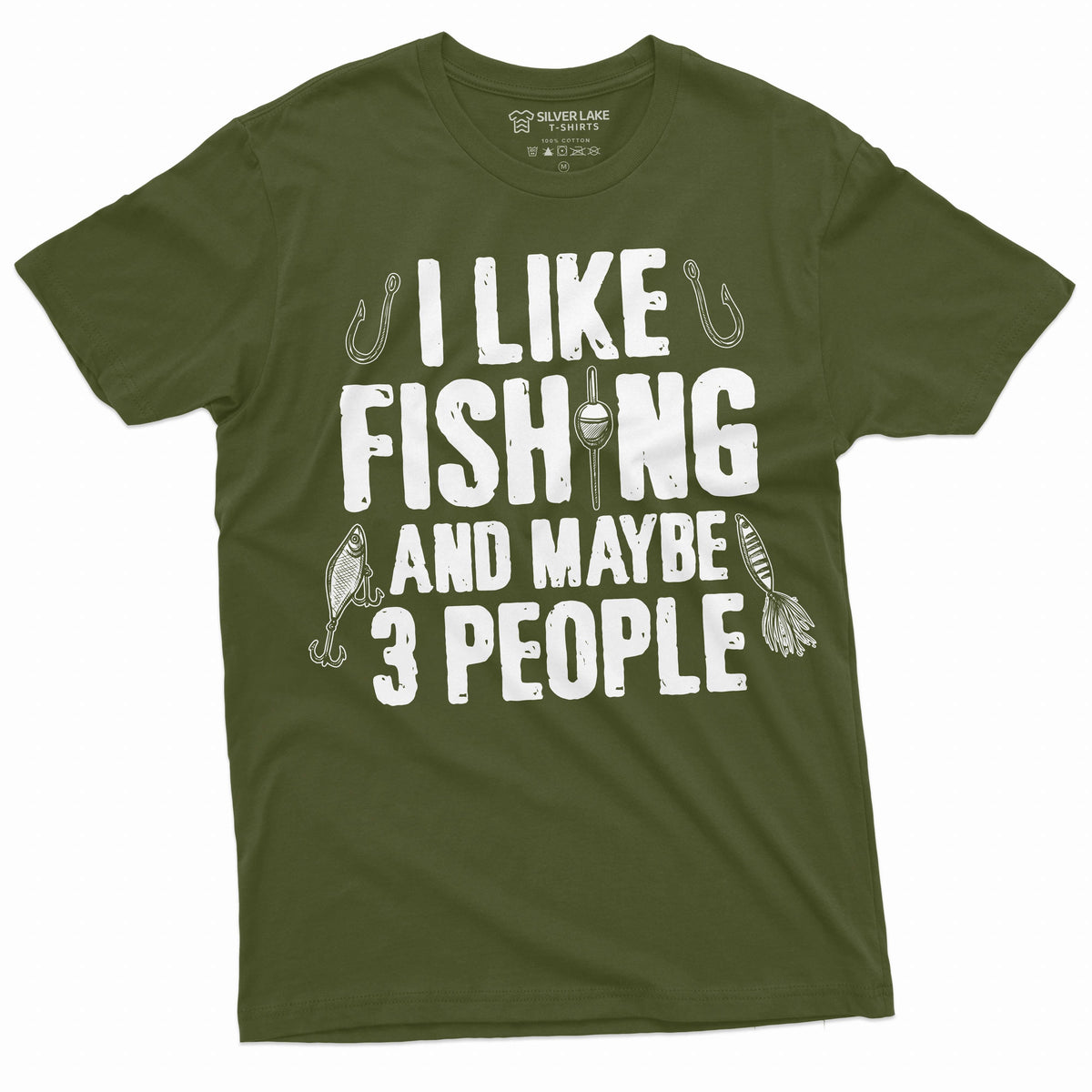 Men's I like fishing and maybe 3 people T-shirt grandpa dad product image 4