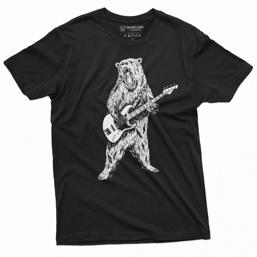 Men's Musical Band Bear Guitarist Tee Shirt Guitar Gifts product image 3