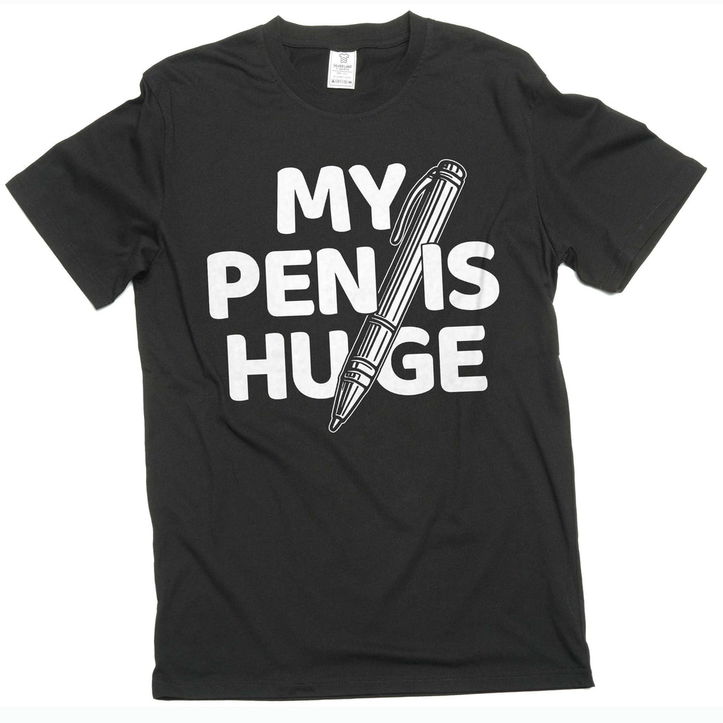 Men's Funny Humorous T-shirt My Pen Is Huge Tee Joke Gift product image 1