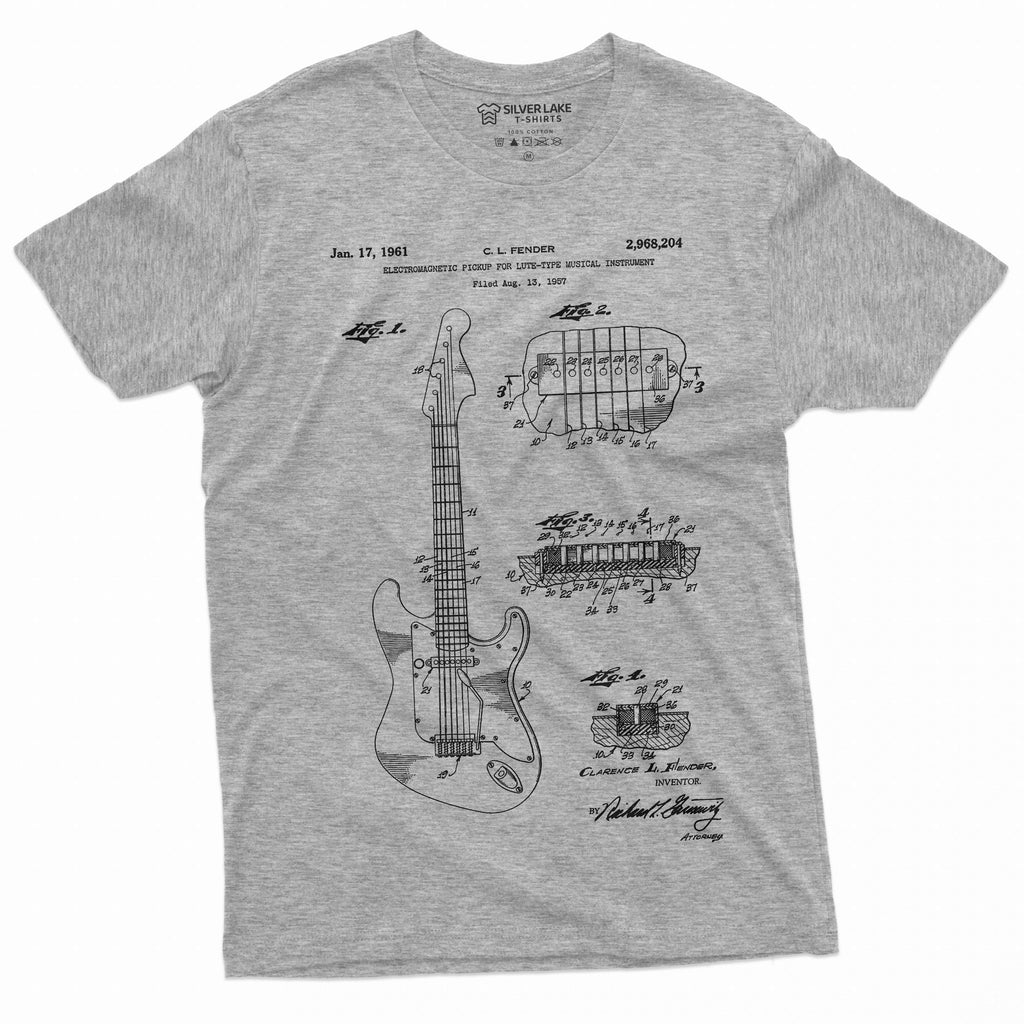 Guitar 1955 Patent art T-shirt Player music musician product image 5
