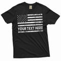 Custom USA Flag Add your Text T-shirt American with product image 1