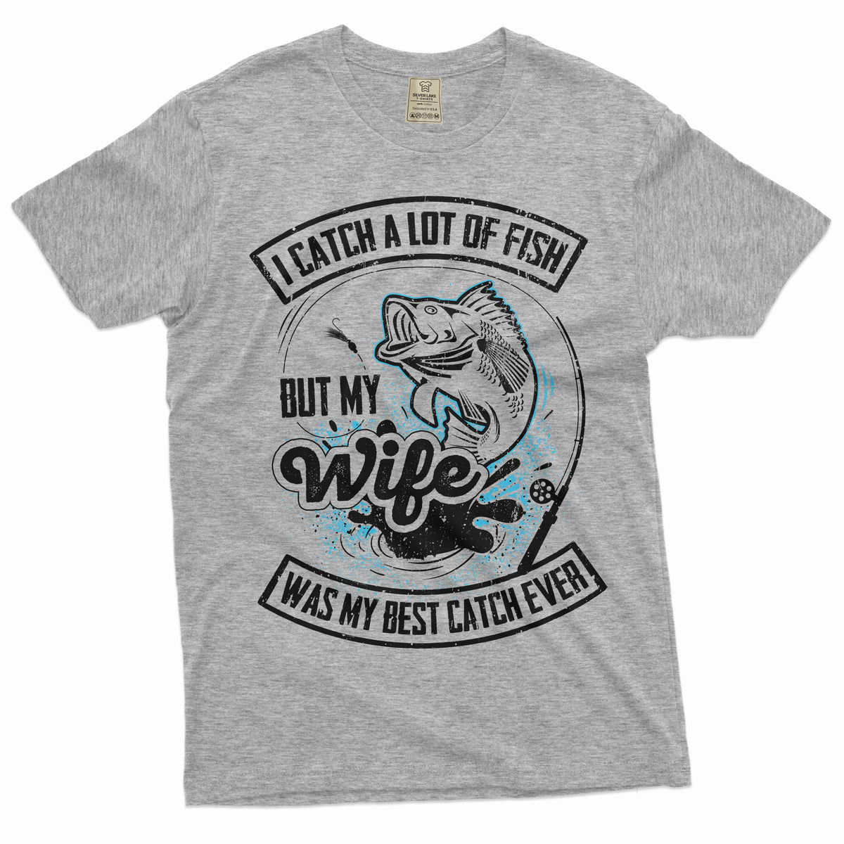 Men's Funny Fishing T-shirt my wife by best catch fisherman product image 5
