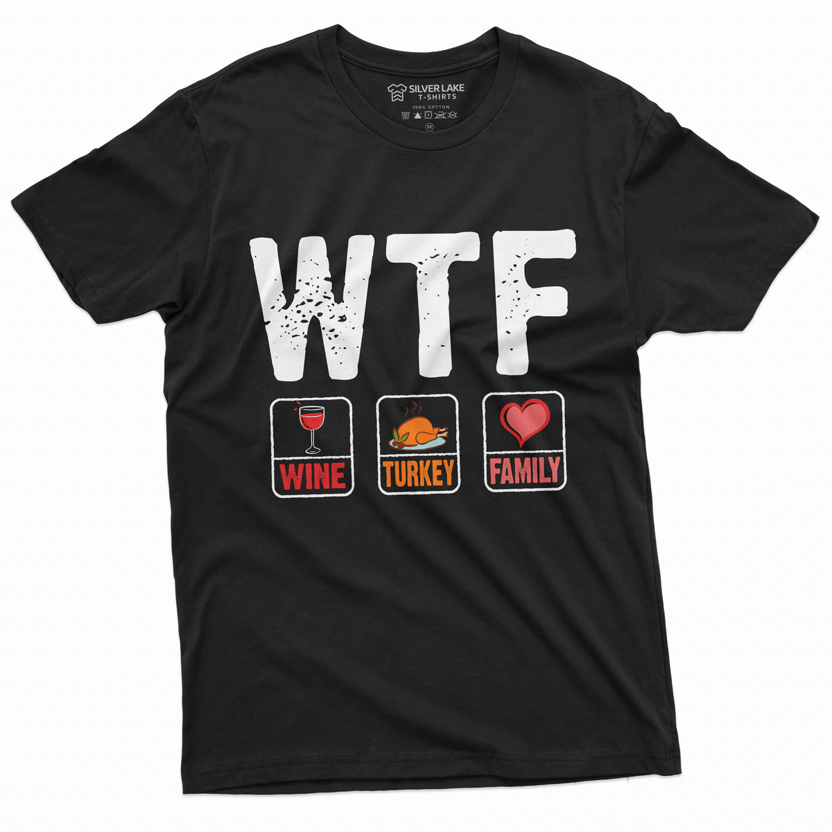 Thanksgiving Funny T-shirt WTF Wine Turkey Family Tee Shirt product image 8