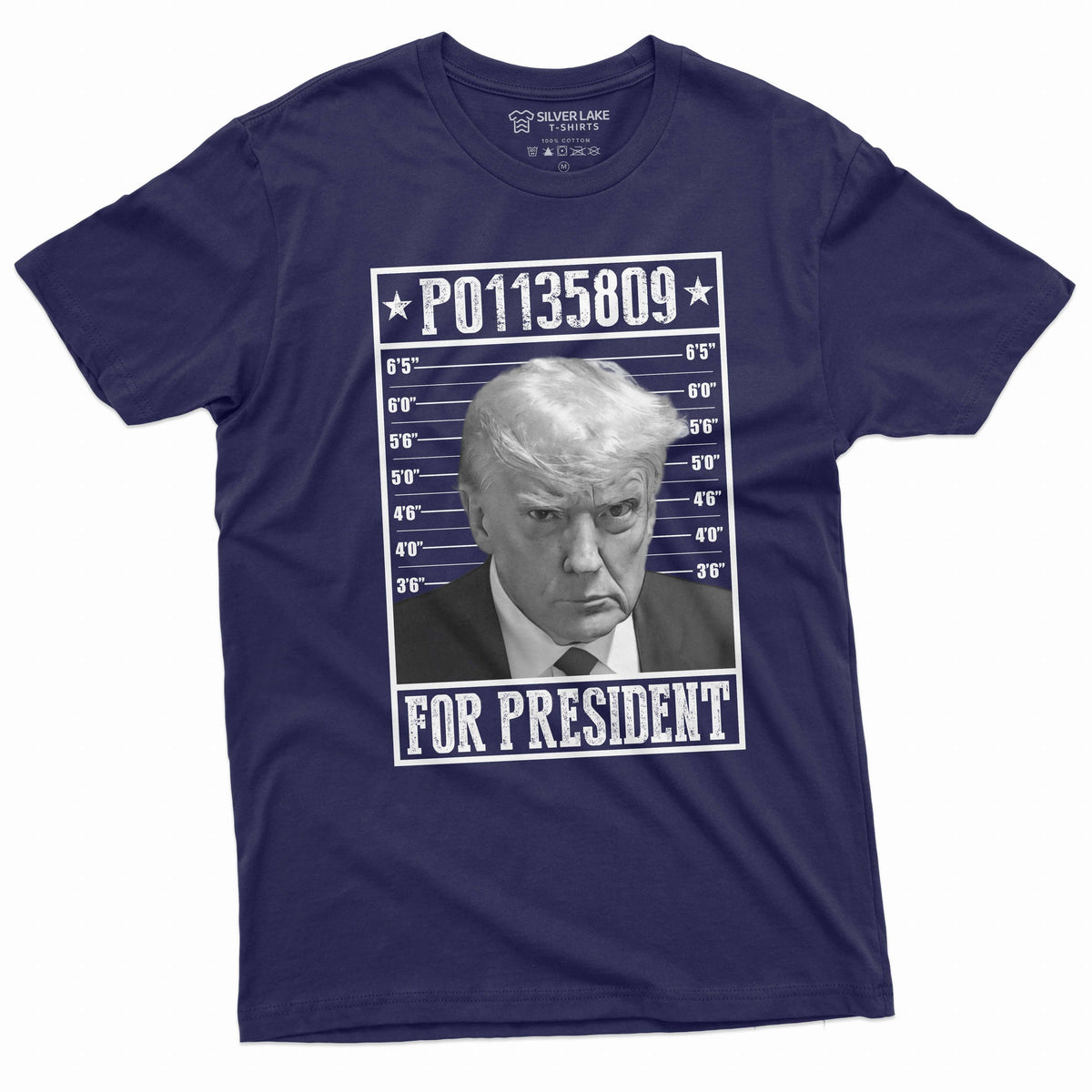 Men's Trump for president T-shirt arrest number P01135809 Tee Shirt Wanted for president Shirt