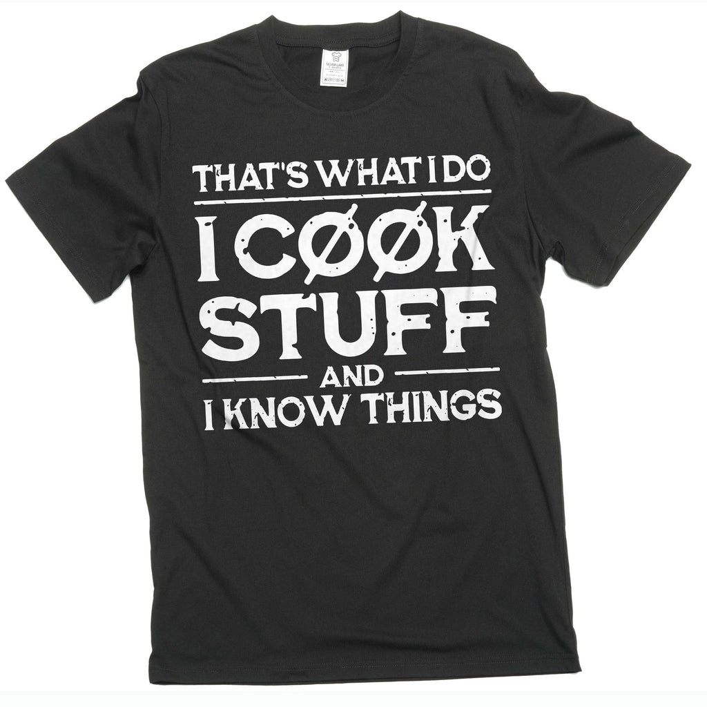 Men's funny I cook and know things humorous cooking bbq product image 2