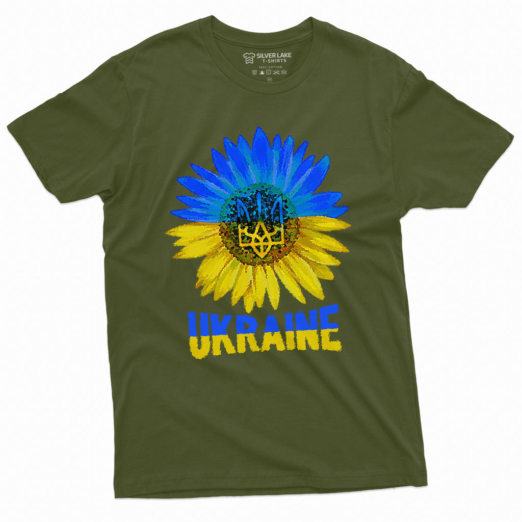 Men's Sunflower Ukraine Support T-shirt Logo Trident Blue product image 12