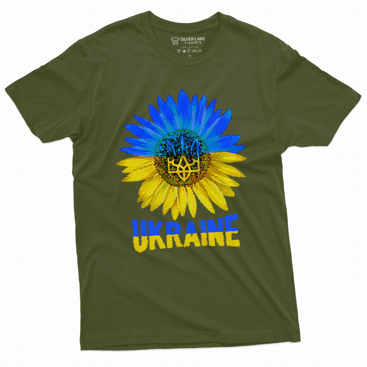 Men's Sunflower Ukraine Support T-shirt Logo Trident Blue product image 12