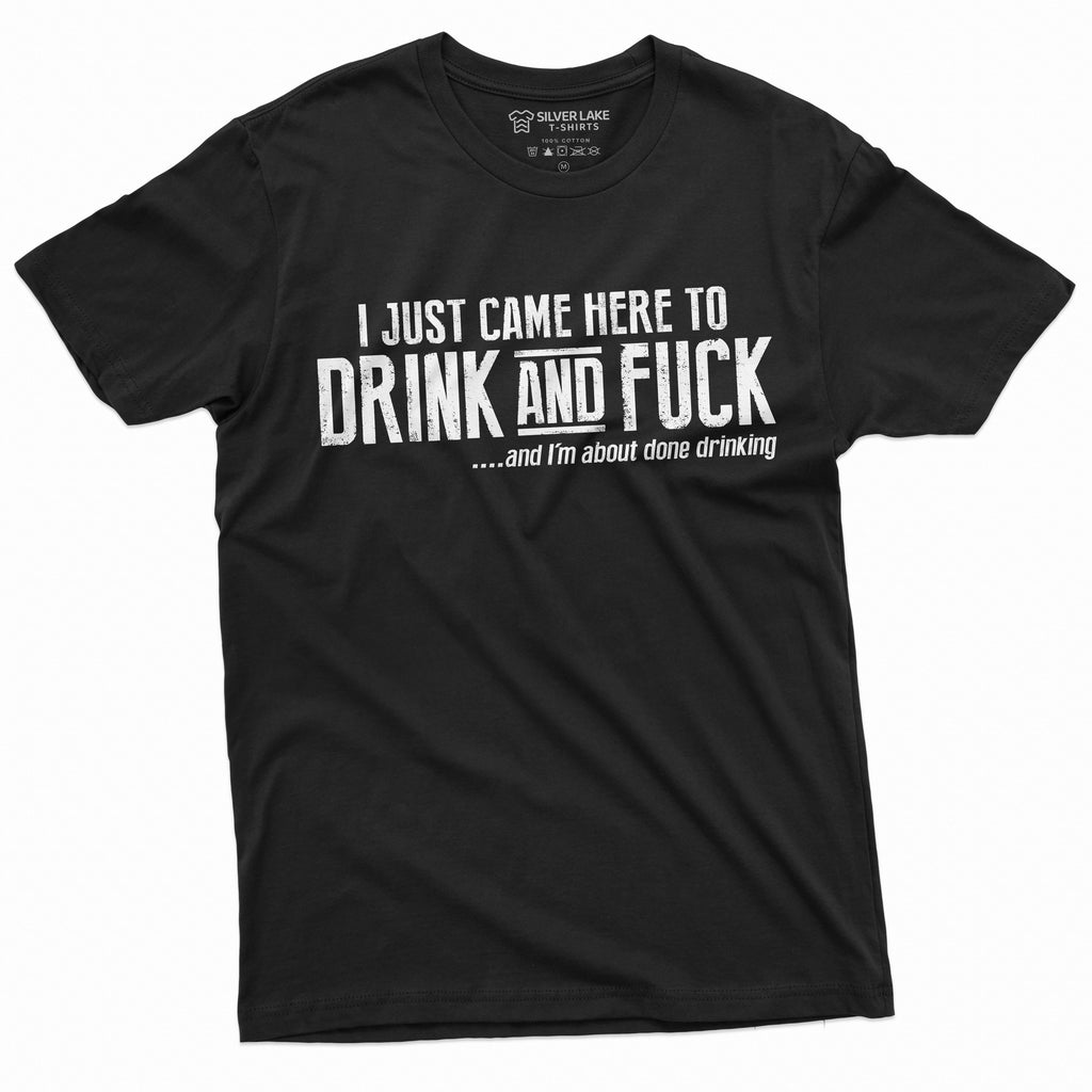 Men's funny offensive Humor T-shirt Drink and F*ck adult product image 9