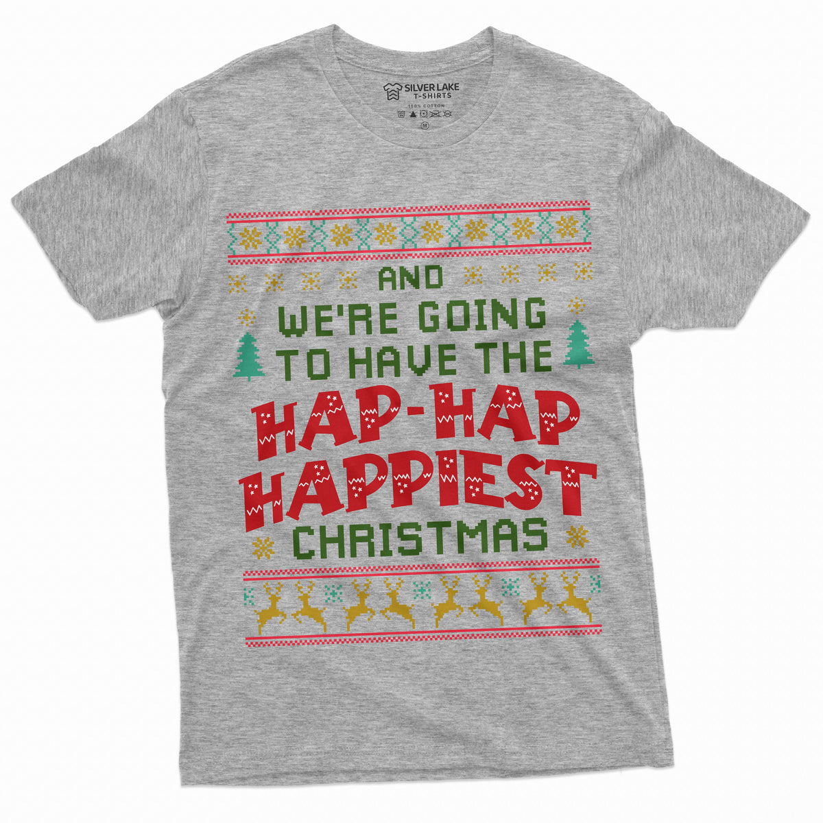 Mens Funny Christmas T-shirt Hap-Hap Happiest Movie product image 5