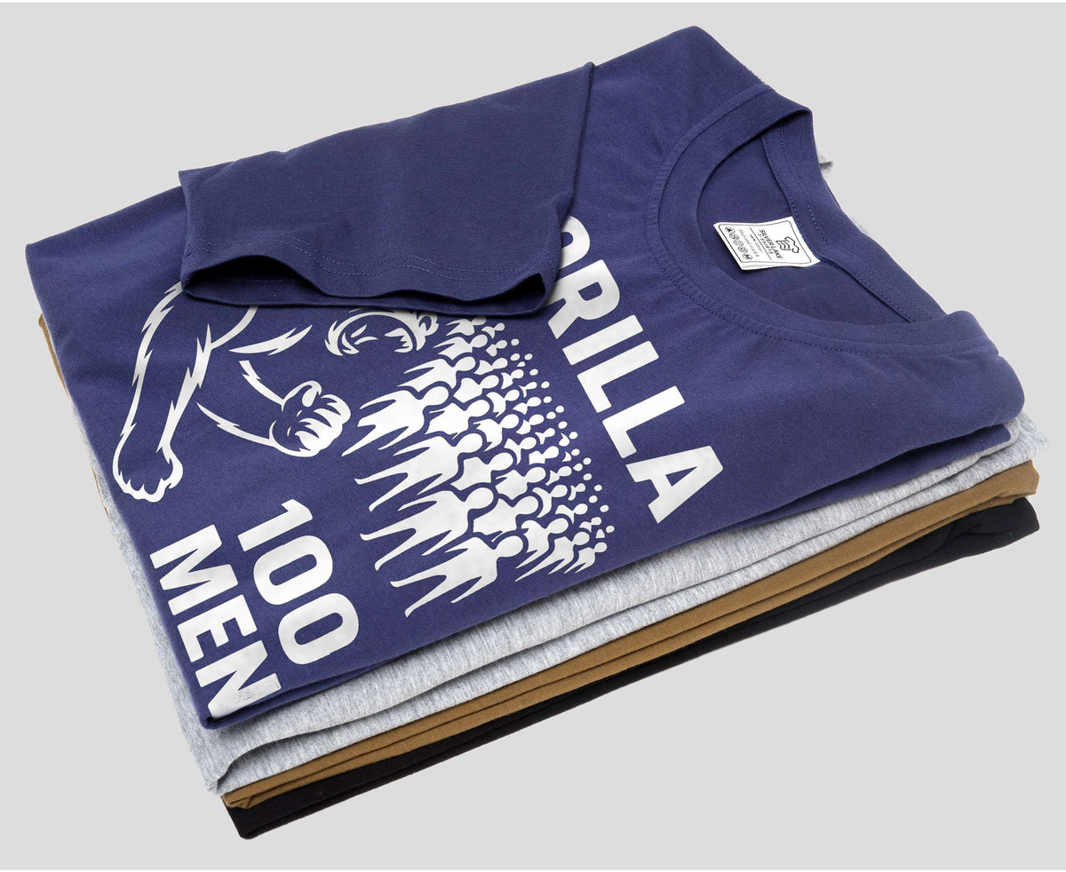 100 Men vs 1 Gorilla Internet Meme T-shirt Challenge tee product image 6