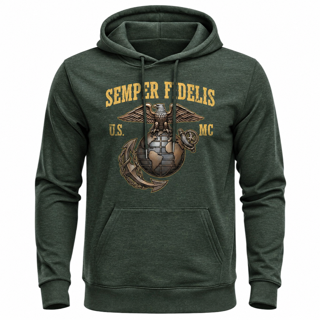 Semper Fidelis USMC Proud US Military Hoodie product image 10