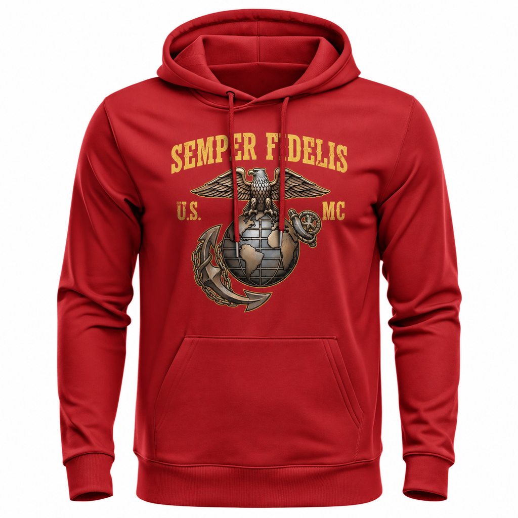 Semper Fidelis USMC Proud US Military Hoodie product image 6