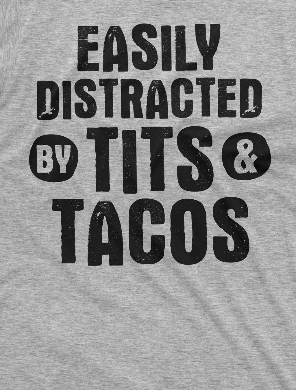 Men's funny innapropriate T-shirt distracted by tits and product image 2