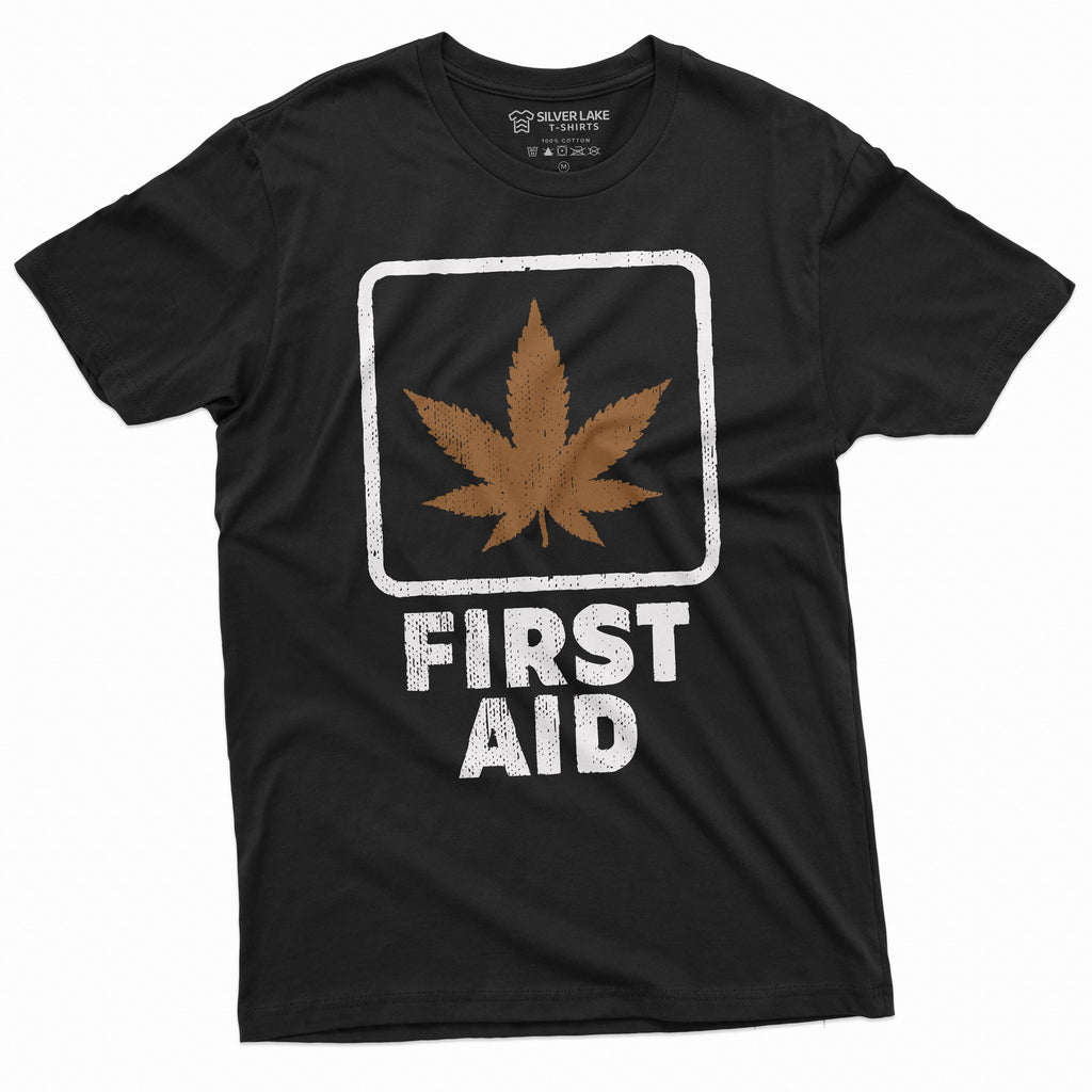 Men's First Aid Cannabis T-shirt Funny Healthcare THC product image 8