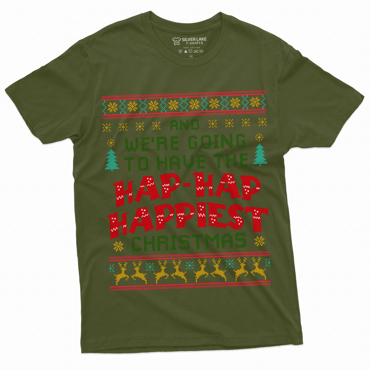 Mens Funny Christmas T-shirt Hap-Hap Happiest Movie product image 4