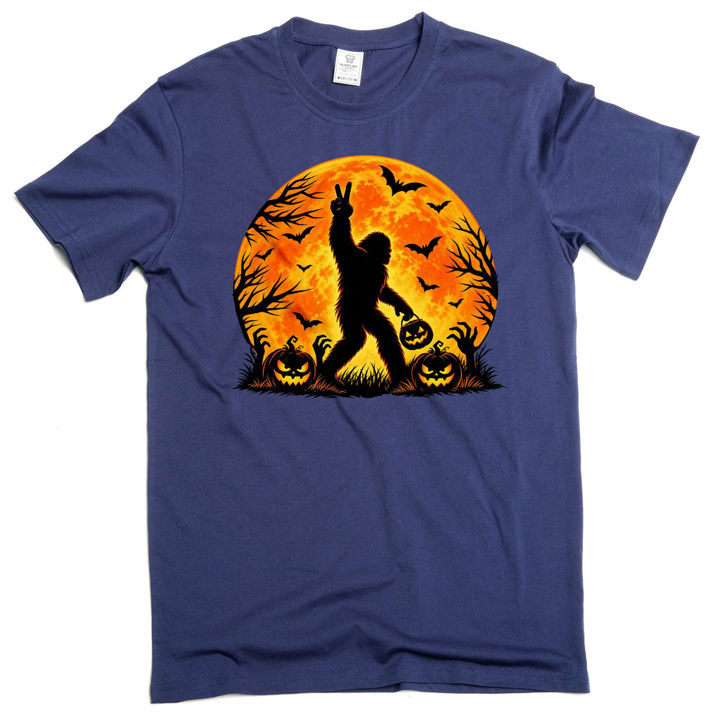 Bigfoot Halloween Shirt Sasquatch Pumpkin Full Moon Spooky product image 3