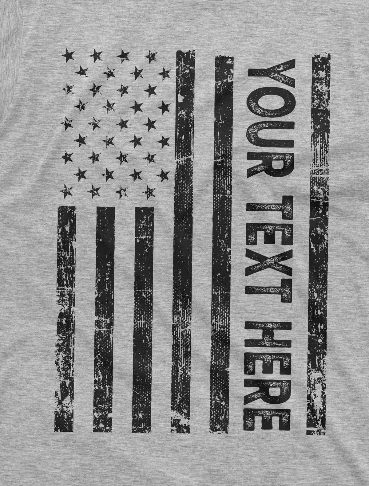 Custom USA Flag Men's T-shirt Add your text American product image 4