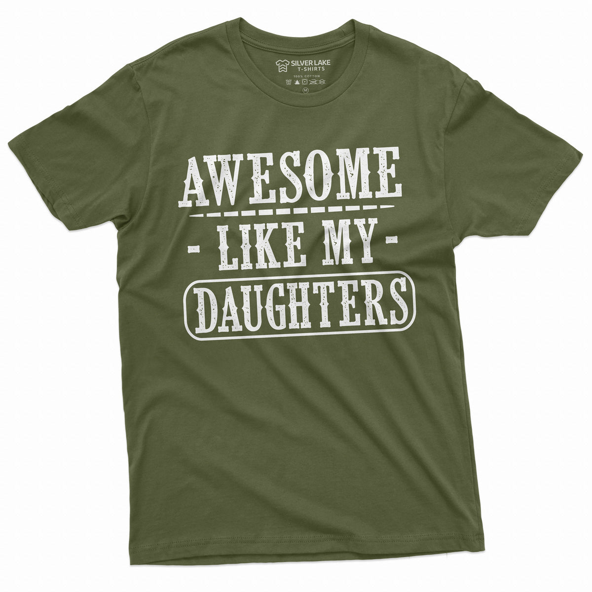 Fathers day Shirt Awesome like my daughters Gift tee for product image 5