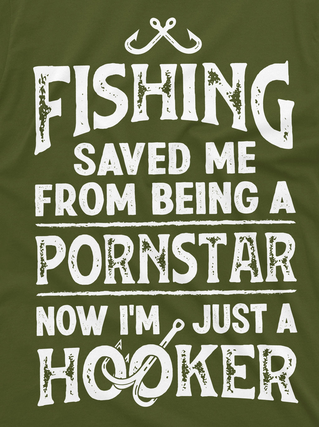 Mens Fishing Saved me from Being a Pornstar Funny T Shirt product image 2
