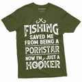 Mens Fishing Saved me from Being a Pornstar Funny T Shirt product image 1
