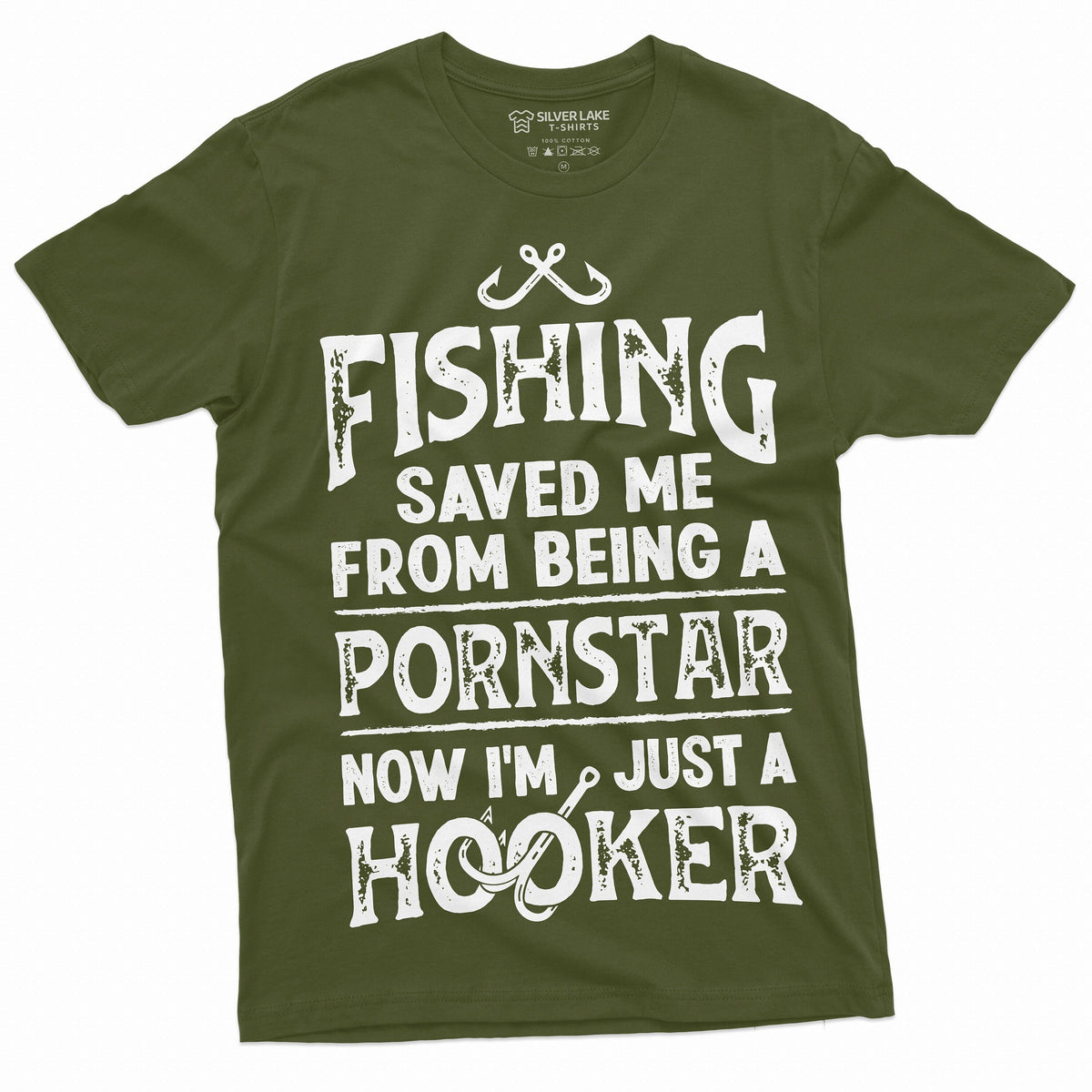 Mens Fishing Saved me from Being a Pornstar Funny T Shirt product image 1