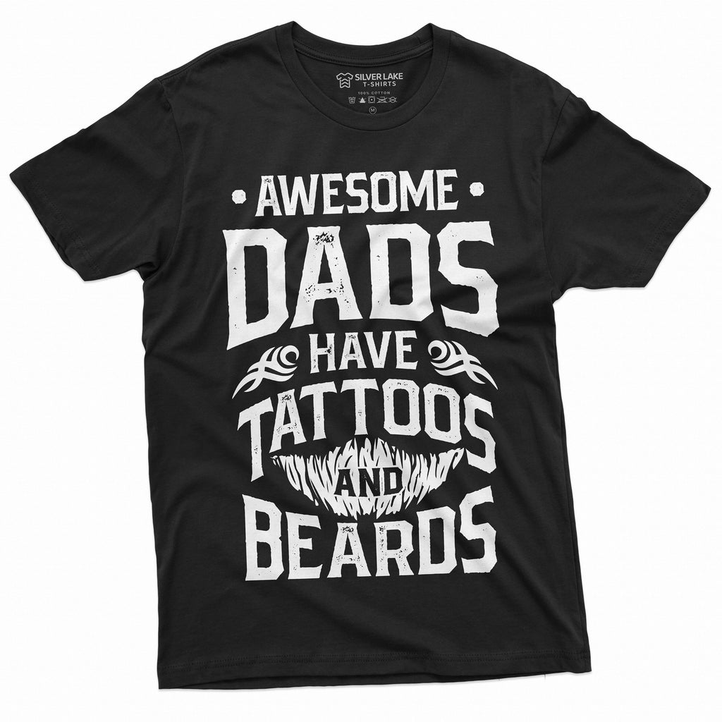 Mens Beard and Tattoo Birthday Gift Fathers Day Shirt product image 6