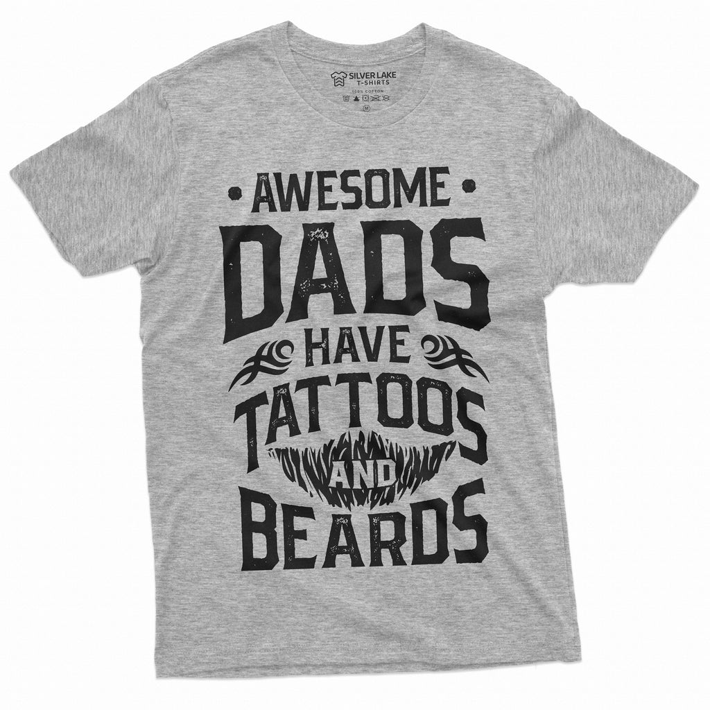Mens Beard and Tattoo Birthday Gift Fathers Day Shirt product image 8